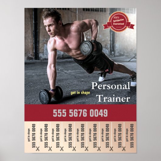 Fitness Trainer Werbung Flyer Poster (Vorne)