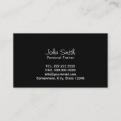 Fitness-Trainergrunge-Metallmutiger Text Visitenkarte (Rückseite)