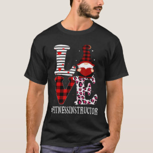 Fitness-Trainerin liebt Frauen Leoparden-Schätzung T-Shirt