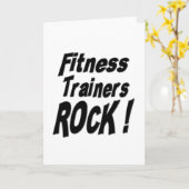 Fitness Trainers Rock! Grußkarte Karte (Gelbe Blume)