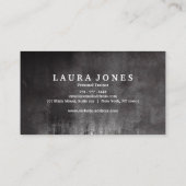 Fitness Training Berufliche Dunkelschwarze Grunge Visitenkarte (Rückseite)