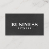 Fitness Training Berufliche Dunkle Tafel Visitenkarte (Vorderseite)