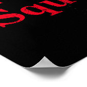 Fitness Training Cool Red Bold Text GYM Workout Poster (Ecke)