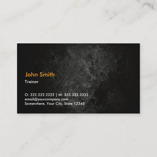 Fitness Training Cool Tiger Beruflich Visitenkarte (Rückseite)