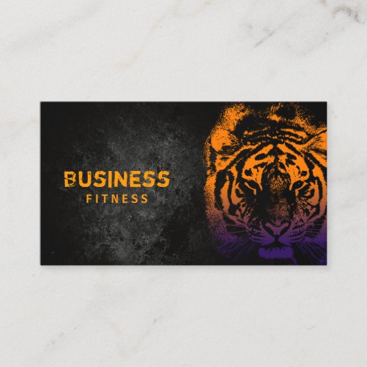 Fitness Training Cool Tiger Beruflich Visitenkarte (Vorderseite)