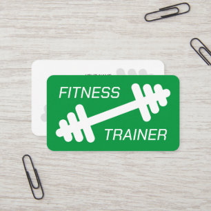 Fitness-Training Fitnessstudio Coaching modern grü Visitenkarte