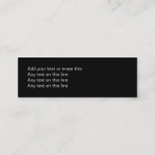 Fitness-Trainings-Geschäfts-Karten Mini Visitenkarte (Rückseite)