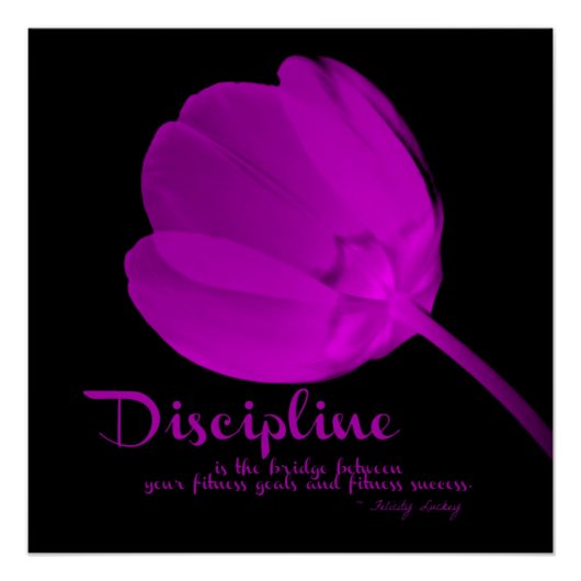Fitness Tulip Lila Discipline Poster (Vorderseite)