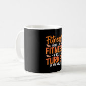 Fitness Türkei in meinem Mund-Süd-Erntedank-Fitnes Kaffeetasse (Vorderseite Links)