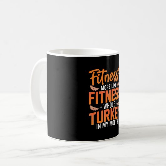 Fitness Türkei in meinem Mund-Süd-Erntedank-Fitnes Kaffeetasse (Vorderseite Links)