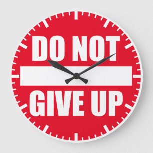 Fitness-Turnhallen-Motivation - geben Sie nicht Große Wanduhr