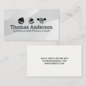 Fitness Übungen Logo Visitenkarte (Vorne/Hinten)