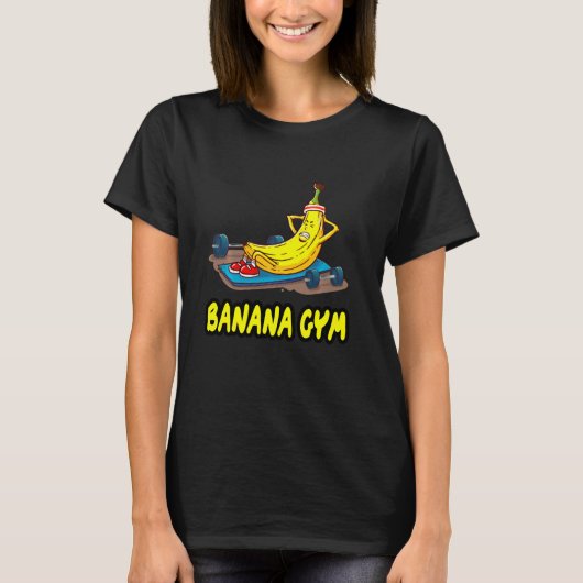 Fitness und Bananen für Bananensportler Vegan T-Shirt (Vorderseite)