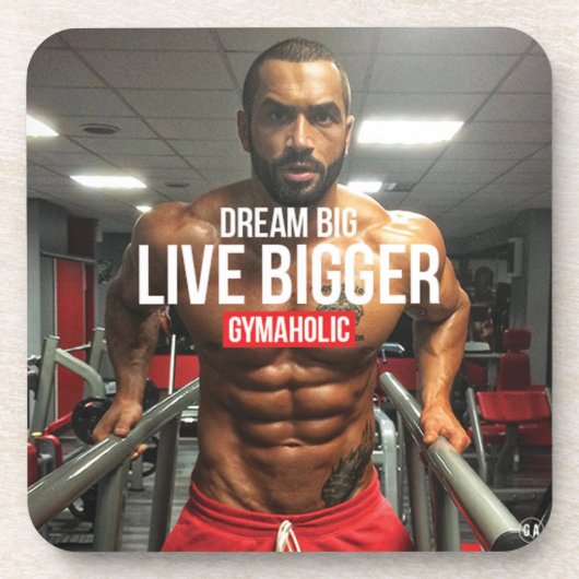 Fitness und Bodybuilding Motivation Getränkeuntersetzer (Vorderseite)