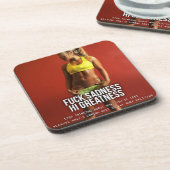 Fitness und Bodybuilding Motivation Getränkeuntersetzer (Linke Seite)