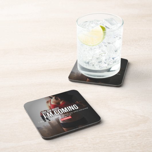 Fitness und Bodybuilding Motivation Getränkeuntersetzer (Rechte Seite)