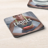 Fitness und Bodybuilding Motivation Getränkeuntersetzer (Linke Seite)