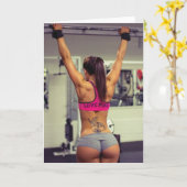 Fitness und Bodybuilding Motivation Karte (Gelbe Blume)