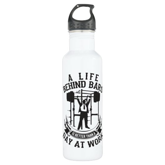Fitness und Bodybuilding Motivation Trinkflasche (Vorderseite)