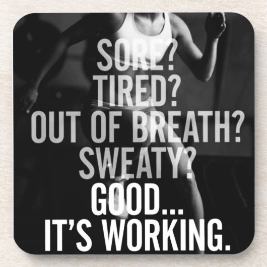 Fitness und Bodybuilding Motivation Untersetzer (Vorderseite)