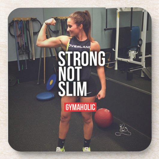 Fitness und Bodybuilding Motivation Untersetzer (Vorderseite)