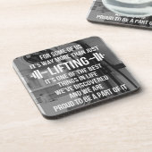 Fitness und Bodybuilding Motivation Untersetzer (Linke Seite)