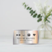 Fitness und Ernährung | Personal Trainer Terminkarte (Stehend Vorderseite)