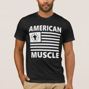 Fitness und Fitness Amerikanische Muskeln T-Shirt