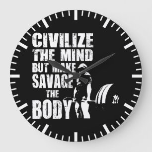 Fitness und Fitness Motivation - Ersparen Sie den  Große Wanduhr