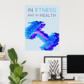 Fitness und Gesundheit inspirieren moderne Kunst Poster (Heimbüro)