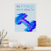 Fitness und Gesundheit inspirieren moderne Kunst Poster (Küche)