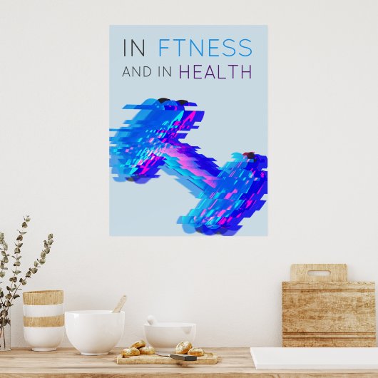 Fitness und Gesundheit inspirieren moderne Kunst Poster (Küche)