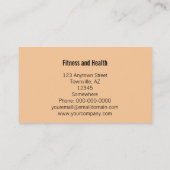 Fitness und Gesundheit Visitenkarte (Rückseite)