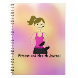 Fitness und Gesundheitszeitschrift Notizblock