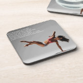 Fitness und Gymnastik Getränkeuntersetzer (Linke Seite)