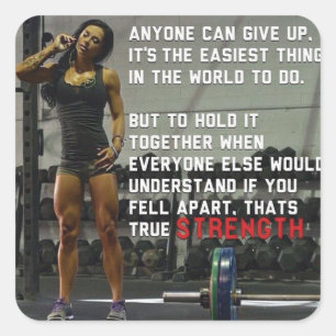 Fitness und Gymnastik Quadratischer Aufkleber