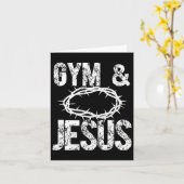 Fitness und Jesus Christlicher Bodybuilder Religiö Karte (Gelbe Blume)