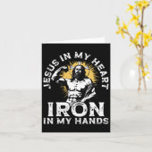 Fitness und Jesus Christlicher Bodybuilder Religiö Karte (Gelbe Blume)