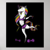 Fitness Unicorn Gym Training Training Poster (Vorne)