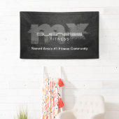 Fitness verkratztes dunkles Monogramm beruflich Banner (Insitu)