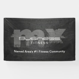 Fitness verkratztes dunkles Monogramm beruflich Banner