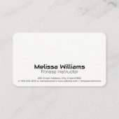 Fitness Visitenkarte (Rückseite)