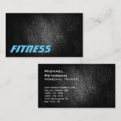 Fitness-Visitenkarte mit ultradicken Ledereffekten Visitenkarte (Vorne/Hinten)