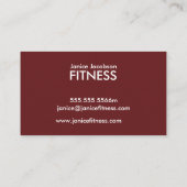 Fitness-Visitenkarten für Frauen Visitenkarte (Rückseite)