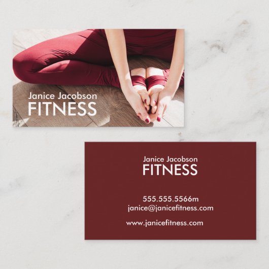 Fitness-Visitenkarten für Frauen Visitenkarte (Vorne/Hinten)