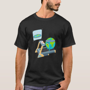 Fitness von Flacherde Treadmill Rund-Erde-flaches T-Shirt