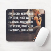 Fitness von Frauen Inspirationsworte - mehr Aktion Mousepad (Mit Mouse)