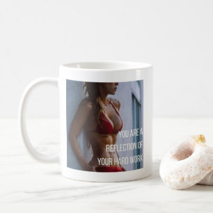 Fitness von Frauen Inspirationswörter - harte Arbe Kaffeetasse