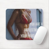 Fitness von Frauen Inspirationswörter - harte Arbe Mousepad (Mit Mouse)