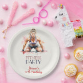 Fitness Wasserfarbsport Geburtstagsparty Pappteller (Party)